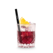 Laden Sie das Bild in den Galerie-Viewer, 50x Schwarze Glasstrohhalme 15 cm mit Gravur für die Gastronomie