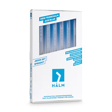 Laden Sie das Bild in den Galerie-Viewer, Glasstrohhalm Verkaufsdisplay mit Gravierte Trinksprüche - 10er Packungen / 6er Sets