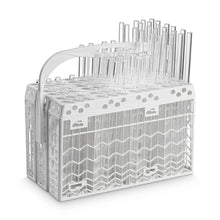 Load image into Gallery viewer, glass straw straw rinsing basket Cutlery basket for glass straws up to 80 pieces