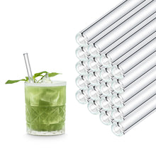 Charger l'image dans la galerie, Gin Basil Smash Glastrinkhalme cocktail party strohhalme bars hotel nachhaltige plastikfrei glass straws 15cm