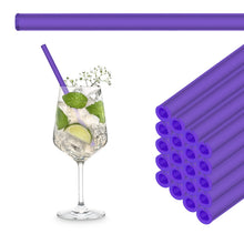 Charger l'image dans la visionneuse de la galerie, Pailles en verre HALM 20 cm violet fluo
