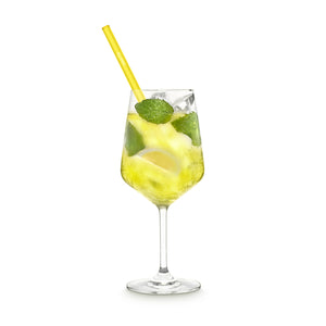Gelbe Glasstrohhalme für die Gastronomie - 20 cm