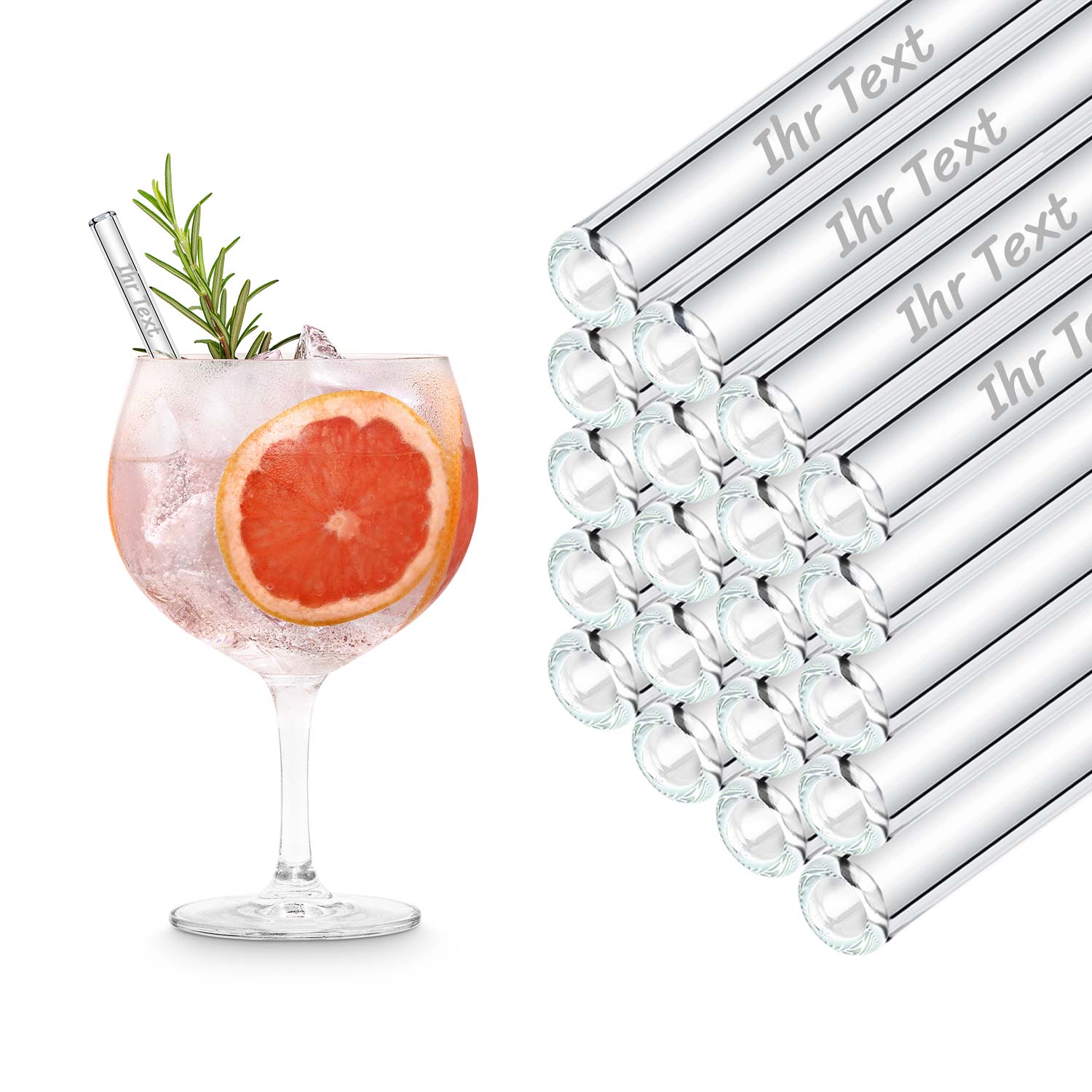 Glasstrohhalme 15 cm für die Gastronomie