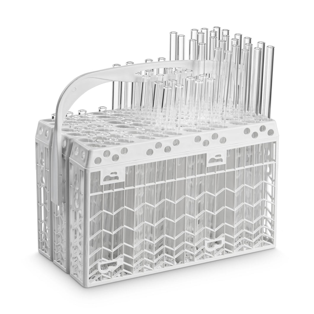 glass straw straw rinsing basket Cutlery basket for glass straws up to 80 pieces